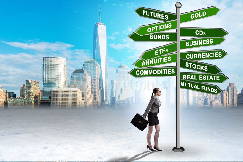 Concept of Various Financial Investment Options Stock Image Image of