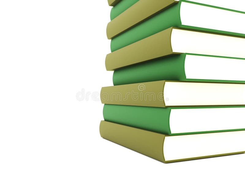 Concept vert de livres sur la verticale