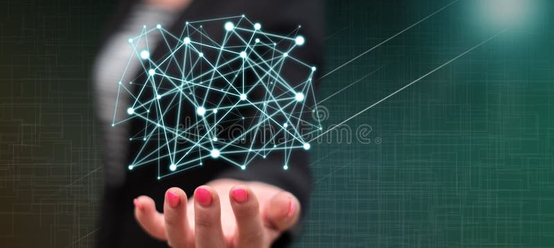 Concept of virtual network stock photo