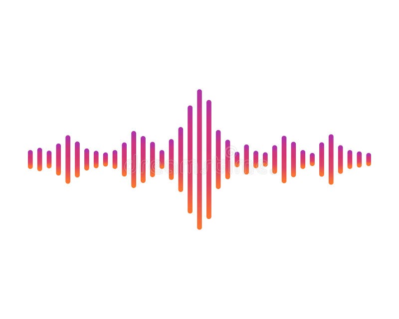 Concept Voice Search. Sound Wave on White Background. Vector Stock ...