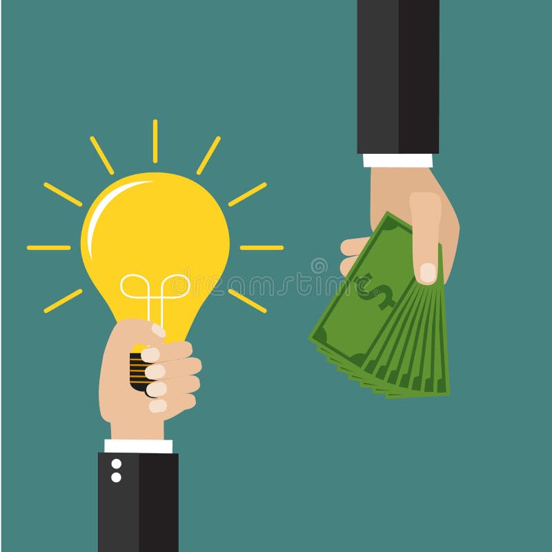 Concept voor investeringen in ideeën stock illustratie