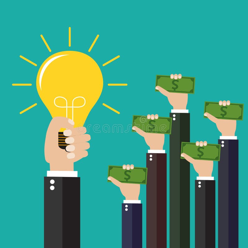 Concept voor investeren in ideeën royalty-vrije illustratie