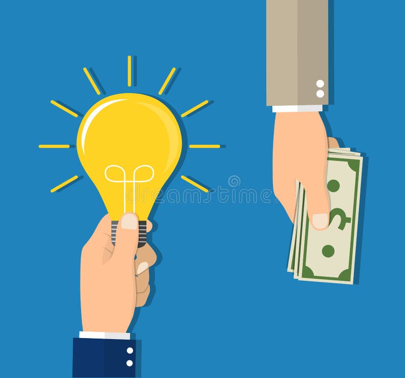 Concept voor het investeren in ideeën vector illustratie