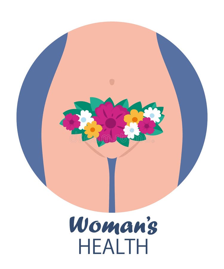 The Concept of Women`s Health with a Female Body, a Female Groin, a Uterus  and Flowers in the Pelvic Area. Vector Illustration Stock Vector -  Illustration of medical, internal: 228006040