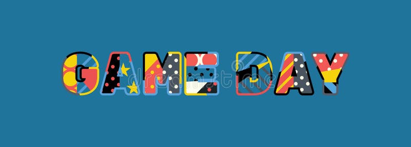 Concept Word Art Illustration de jour de jeu illustration de vecteur Concept Word Art Illustration de jour de jeu illustration de vecteur