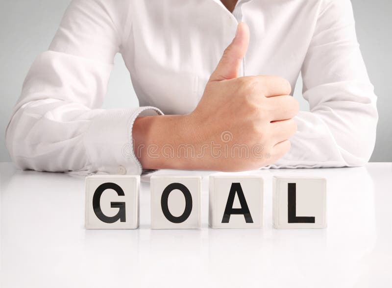 Concept word forming box in hand stock photo