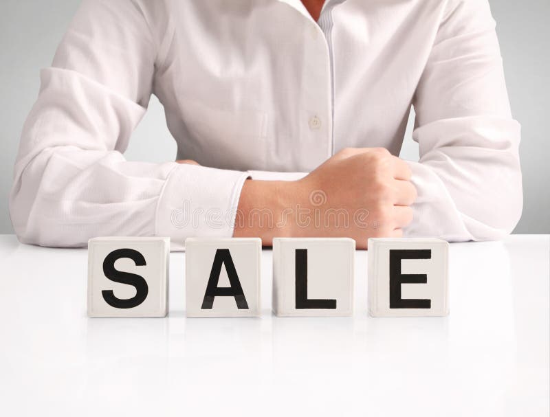 Concept word forming box in hand royalty free stock photos