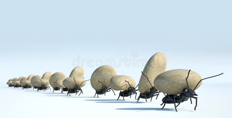 concept work, team of ants