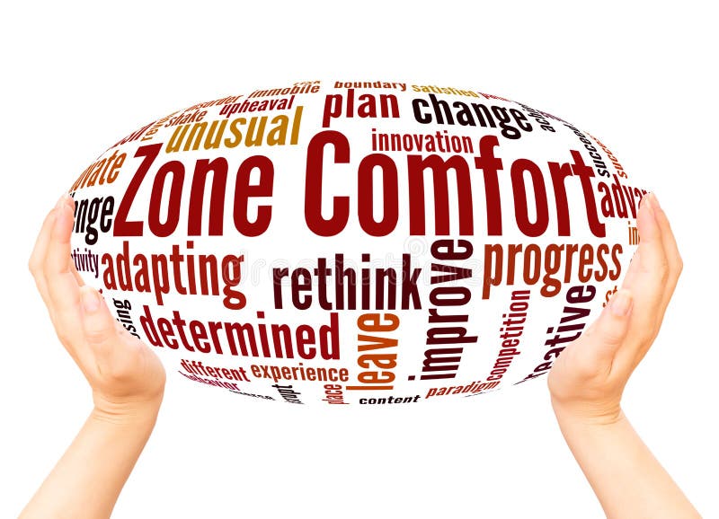 Concept zonă confort cuvânt-nor royalty free illustration