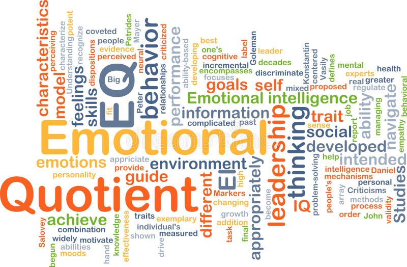 Concept émotif de fond du quotient EQ illustration stock Concept émotif de fond du quotient EQ illustration stock