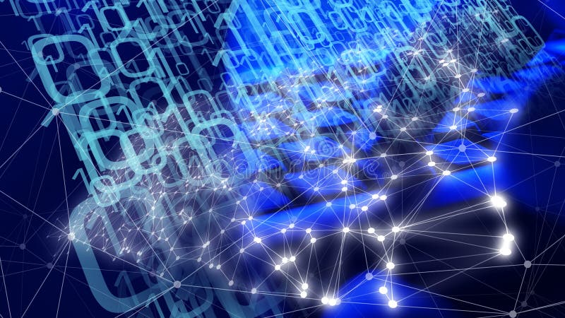 Concepte de transformare digitală binară algoritm stock photography