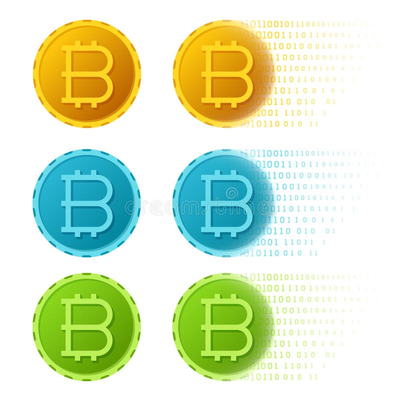 Concepte digitale ale vectorului minier bitcoin stabilite în stil plat royalty free illustration