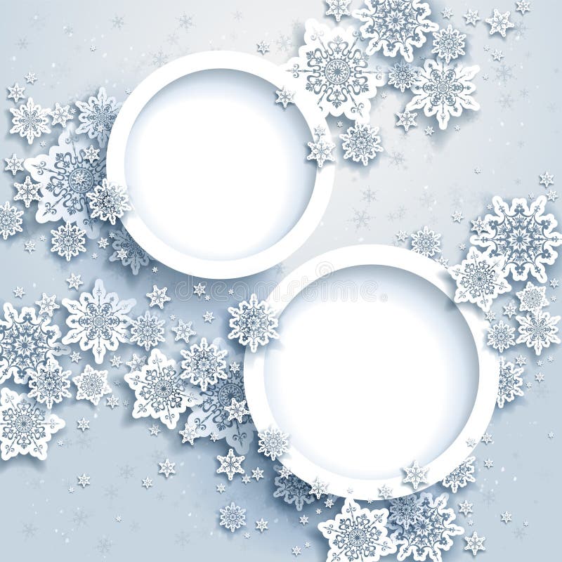 Design hivernal abstrait avec des flocons de neige illustration stock