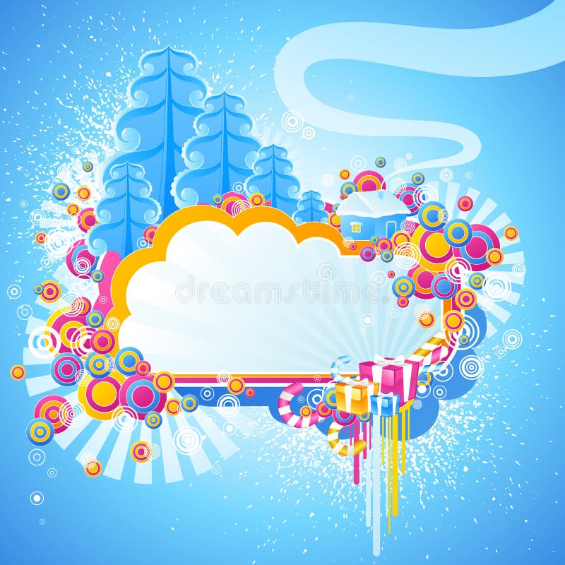 Design hivernal abstrait illustration stock