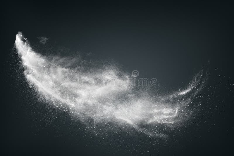 Conception abstraite du nuage blanc de poudre photographie stock libre de droits Conception abstraite du nuage blanc de poudre photographie stock libre de droits