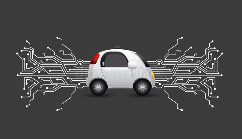 Conception autonome de voiture illustration de vecteur Conception autonome de voiture illustration de vecteur