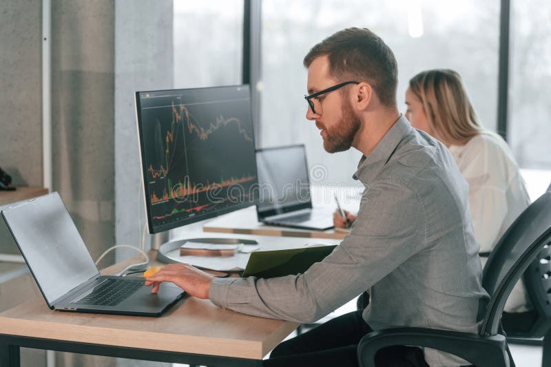 Conception of business. Successful team are working together in the office stock photos