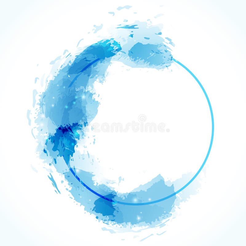 Conception calme moderne de zen d'abrégé sur bleu cercle