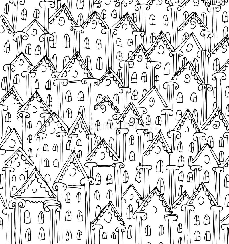 Conception d'art de vecteur de croquis de Chambres illustration stock Conception d'art de vecteur de croquis de Chambres illustration stock