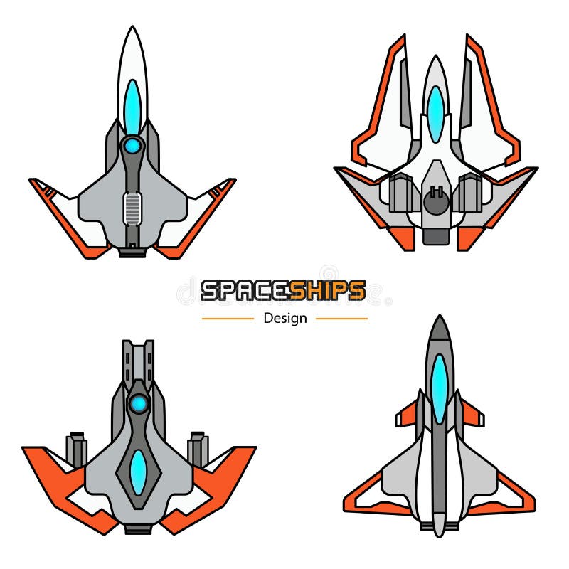 Conception d'avions de vaisseaux spatiaux illustration stock Conception d'avions de vaisseaux spatiaux illustration stock