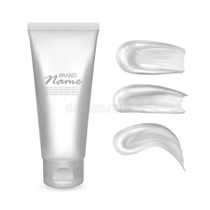 Conception d'emballages cosmétiques, tube à crème blanche avec AVC de frottement Mock up of Cosmetics, template for branding Beau illustration de vecteur Conception d'emballages cosmétiques, tube à crème blanche avec AVC de frottement Mock up of Cosmetics, template for branding Beau illustration de vecteur