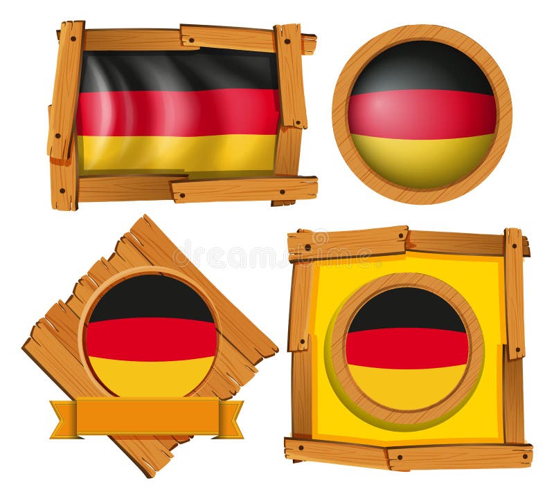 Drapeau De L'Allemagne Dans La Forme De Coeur Illustration de Vecteur - Illustration du amour ...