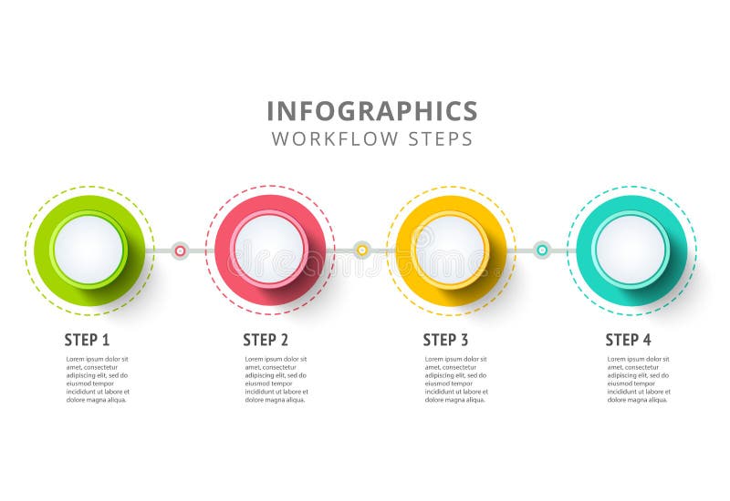 Circle infographics elements design. Abstract business workflow presentation with linear icons. Steps on timeline or job options in 3D style. Best for commercial slideshow or website landing interface. Circle infographics elements design. Abstract business workflow presentation with linear icons. Steps on timeline or job options in 3D style. Best for commercial slideshow or website landing interface.