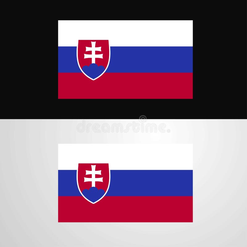 Conception de bannière de drapeau de la Slovaquie illustration de vecteur Conception de bannière de drapeau de la Slovaquie illustration de vecteur