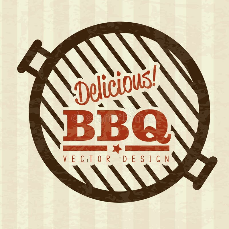 Conception de BBQ illustration de vecteur Conception de BBQ illustration de vecteur