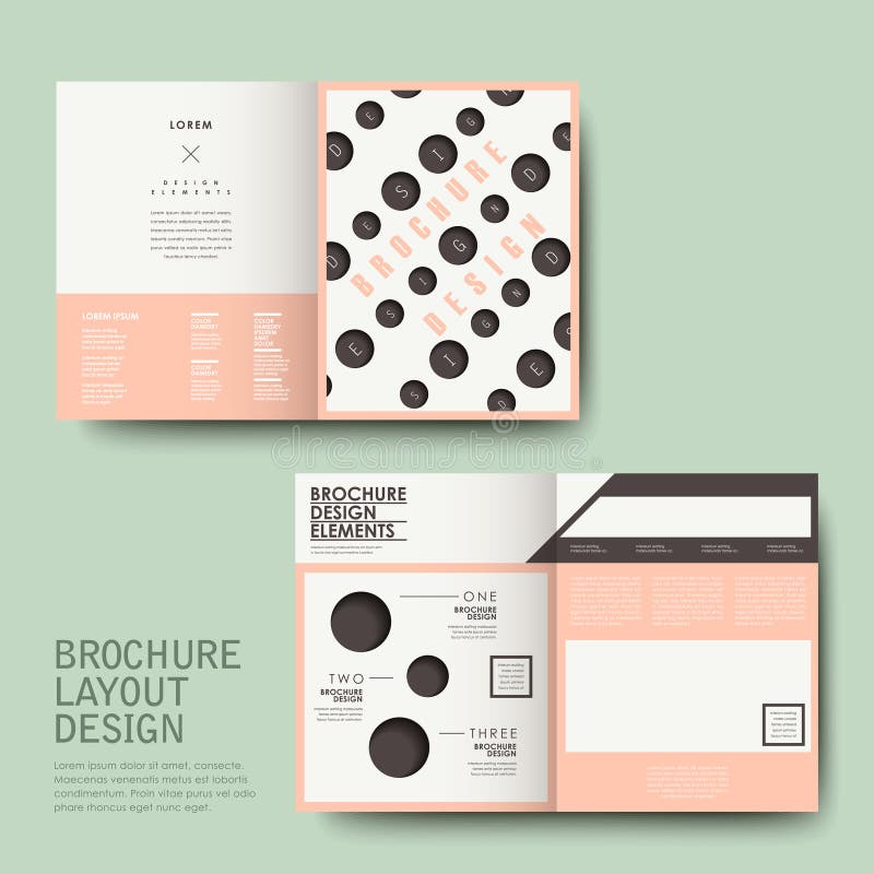 Conception de brochure avec le point de répétition illustration de vecteur Conception de brochure avec le point de répétition illustration de vecteur