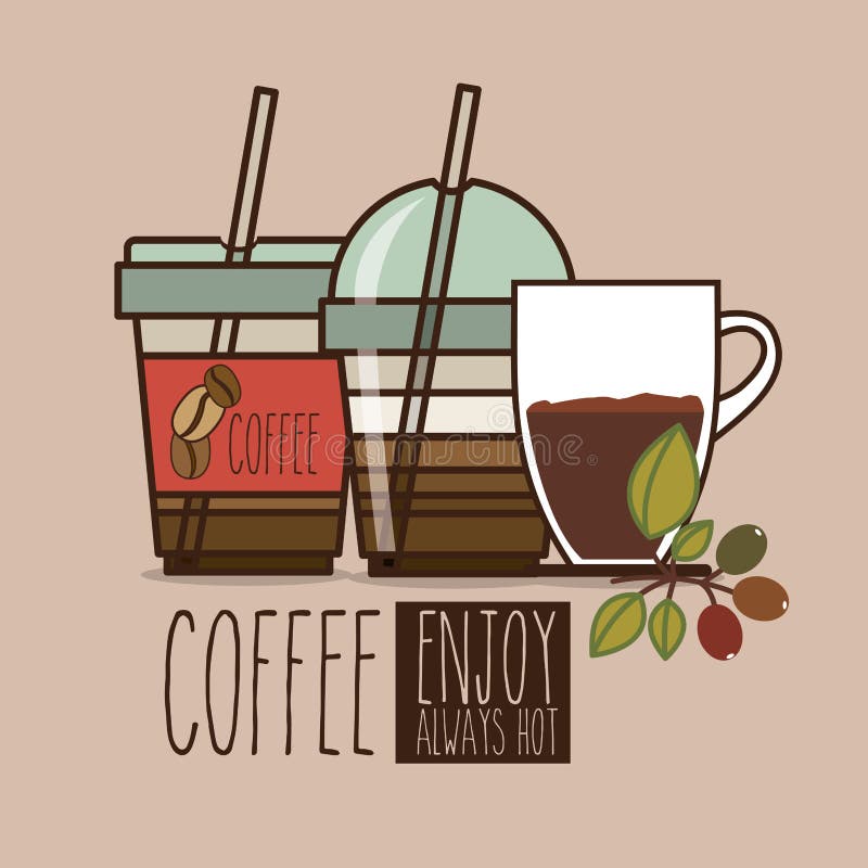 Conception de café illustration stock Conception de café illustration stock