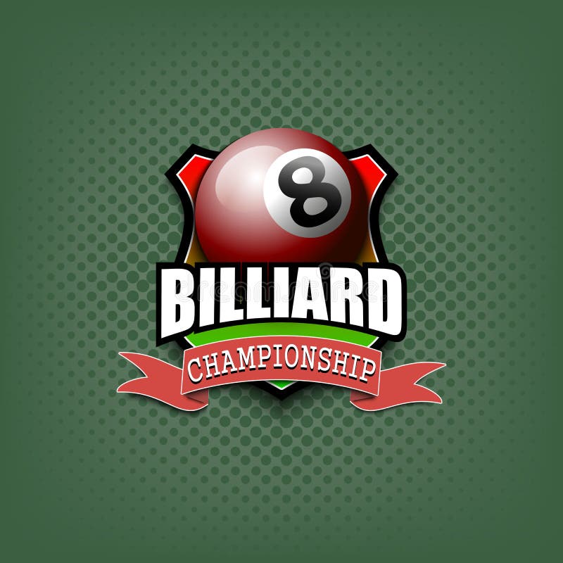 Conception de calibre de logo de billard illustration stock Conception de calibre de logo de billard illustration stock