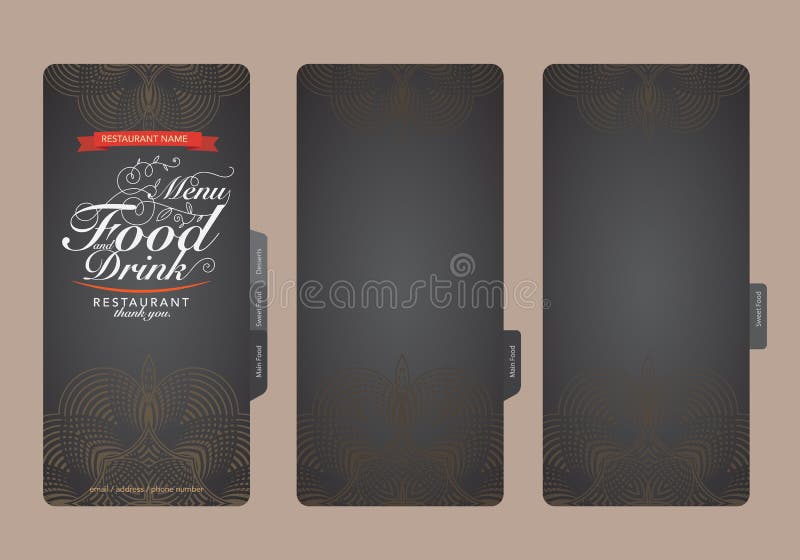 Conception de carte de restaurant illustration stock Conception de carte de restaurant illustration stock