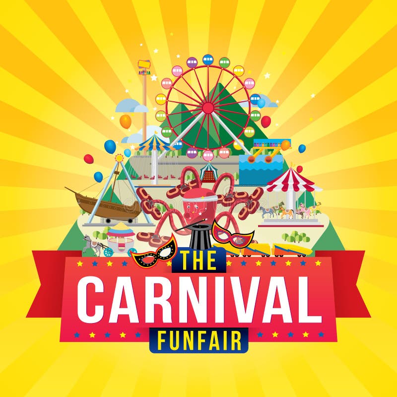 Conception de fête foraine de carnaval illustration stock Conception de fête foraine de carnaval illustration stock