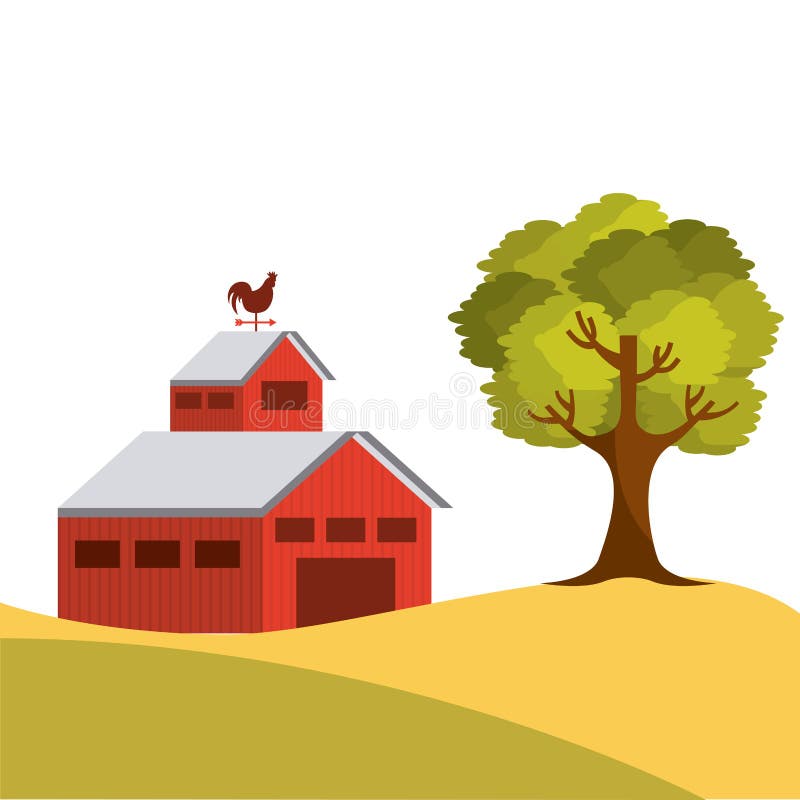 Conception de grange de ferme illustration libre de droits