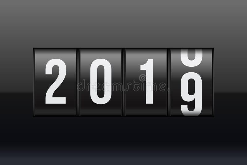 Conception de la bonne année 2019 illustration de vecteur