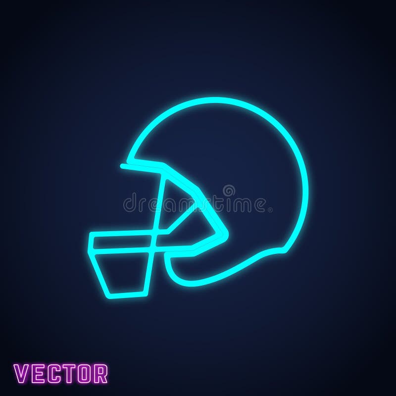 Conception de lampe au néon de signe de casque de football américain illustration libre de droits Conception de lampe au néon de signe de casque de football américain illustration libre de droits