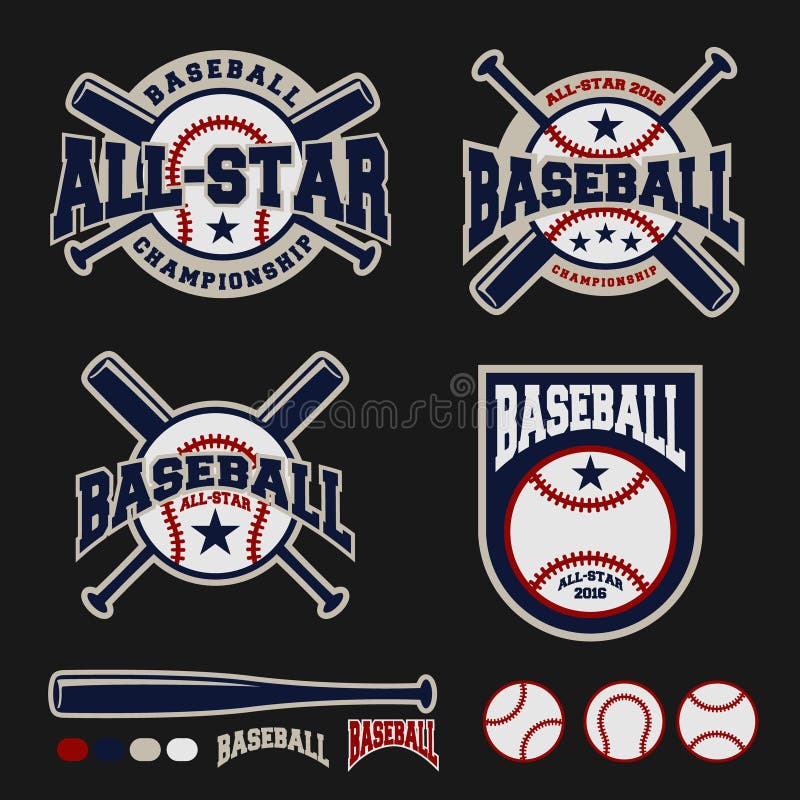 Conception de logo d'insigne de base-ball pour des logos illustration de vecteur Conception de logo d'insigne de base-ball pour des logos illustration de vecteur