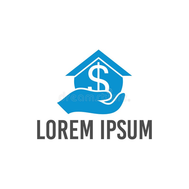 Conception de logo du dollar de maison d'illustration de vecteur et d'icône de main illustration libre de droits Conception de logo du dollar de maison d'illustration de vecteur et d'icône de main illustration libre de droits