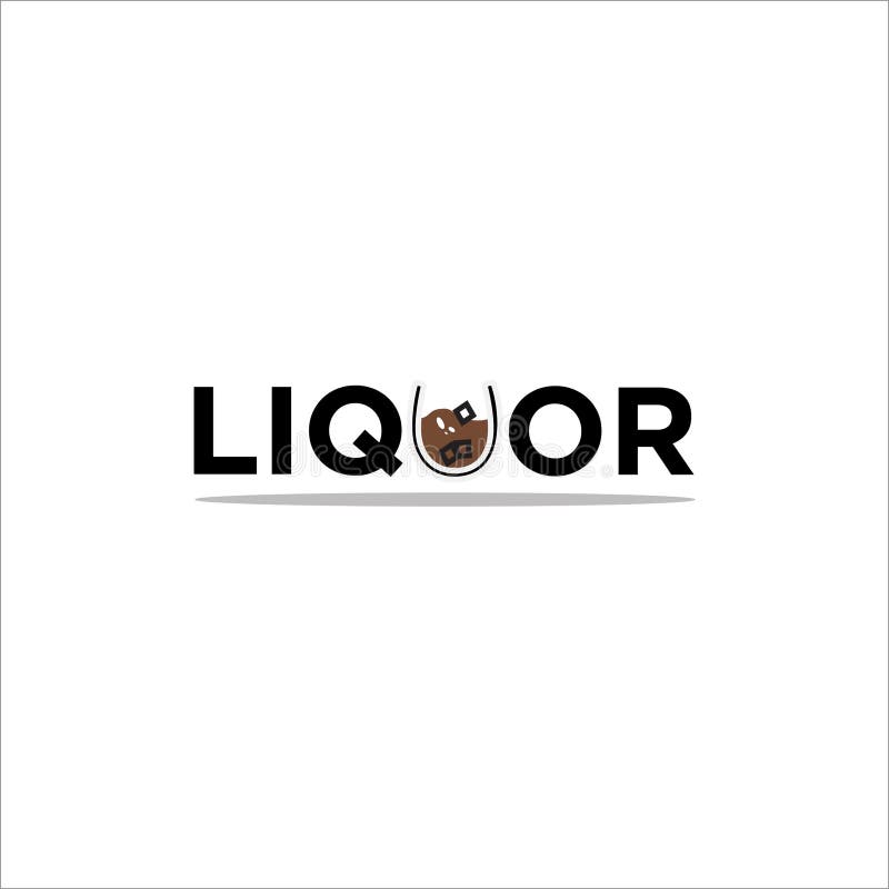 Liquor logo design . alcohol drink icon . liqour in the glass vector template. Liquor logo design . alcohol drink icon . liqour in the glass vector template