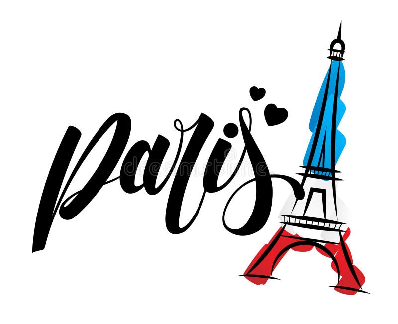 Conception de logo de Paris et de Tour Eiffel illustration stock Conception de logo de Paris et de Tour Eiffel illustration stock