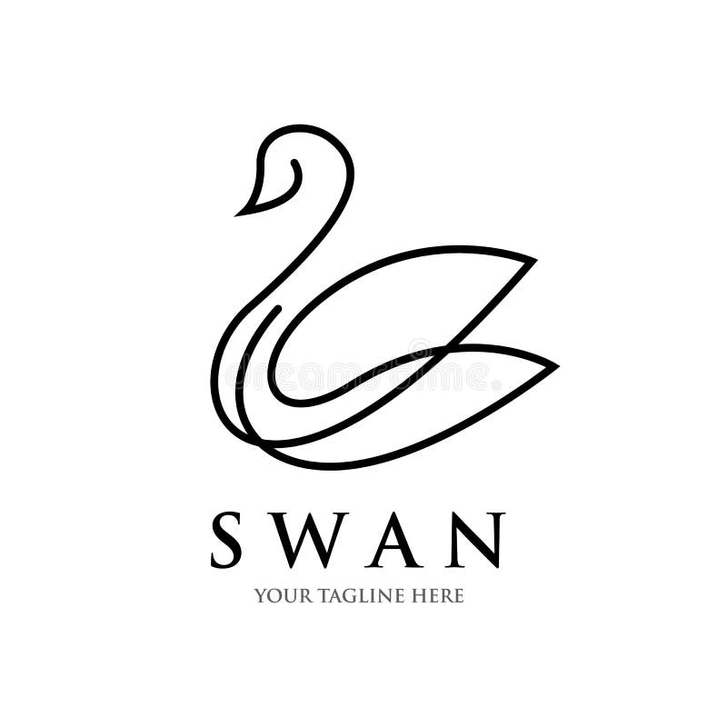 Conception de logo de schéma, luxe, station thermale cygne illustration de vecteur Conception de logo de schéma, luxe, station thermale cygne illustration de vecteur