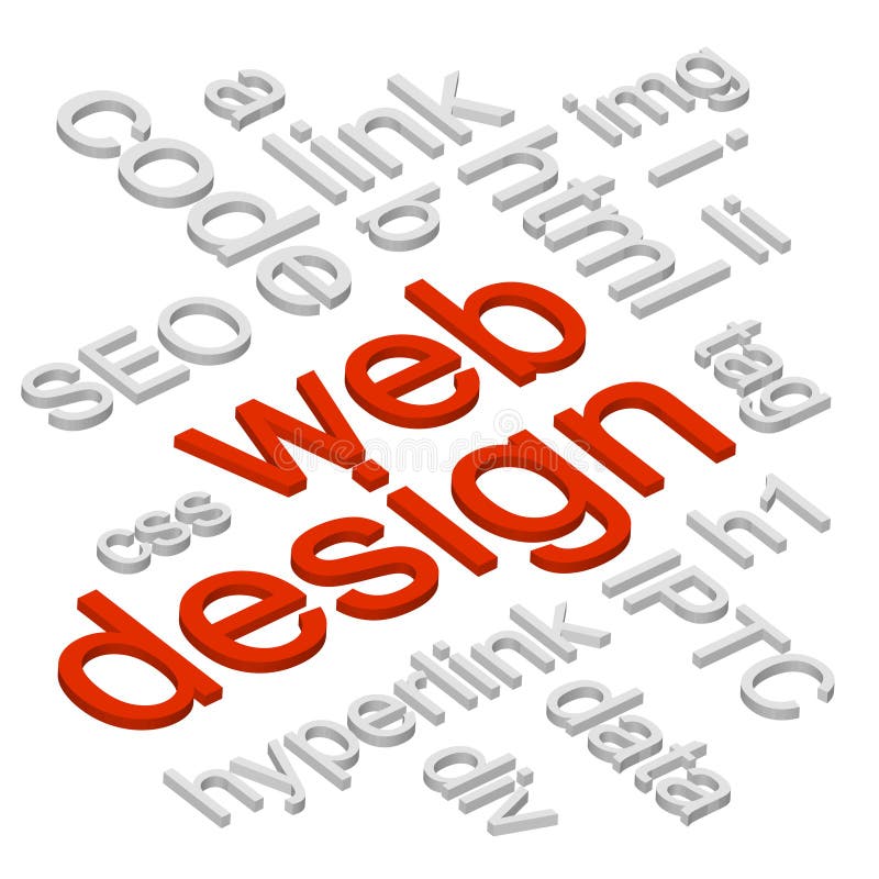 Conception de Web 3D illustration stock