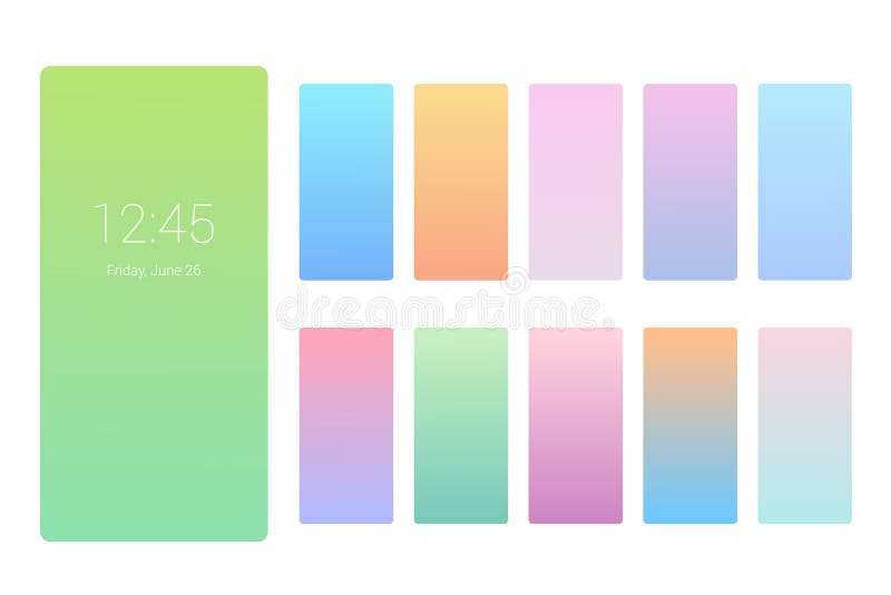 Conception douce de fond de couleur sur l'écran Gradient réglé pour l'insecte, l'invitation, l'affiche, la bannière ou le calendr illustration stock Conception douce de fond de couleur sur l'écran Gradient réglé pour l'insecte, l'invitation, l'affiche, la bannière ou le calendr illustration stock
