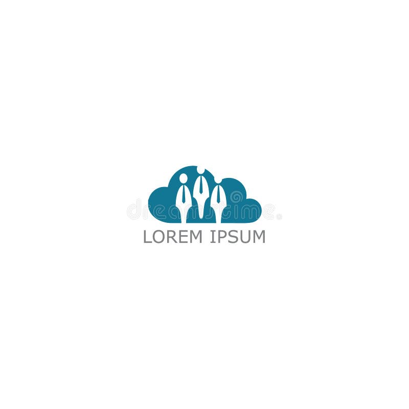 Conception du logo Cloud Education et Business illustration libre de droits Conception du logo Cloud Education et Business illustration libre de droits