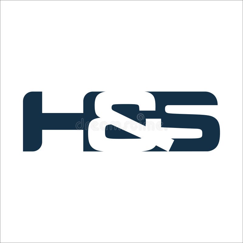 Conception du logo HS de la lettre initiale illustration stock