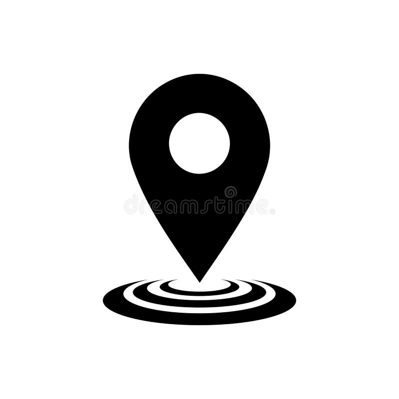 Conception du logo vectoriel de l'icône GPS Icône du pointeur de carte Symbole de l'emplacement de la broche