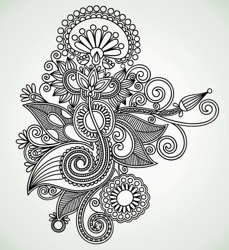 Conception fleurie de fleur illustration stock Conception fleurie de fleur illustration stock