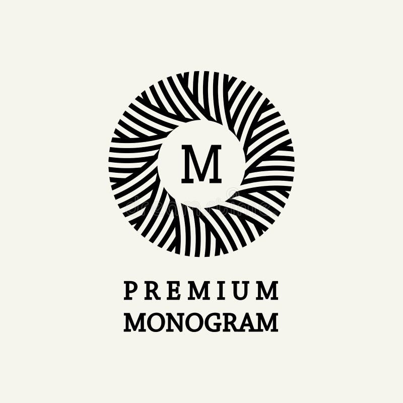 Conception florale élégante et gracieuse de monogramme illustration stock Conception florale élégante et gracieuse de monogramme illustration stock