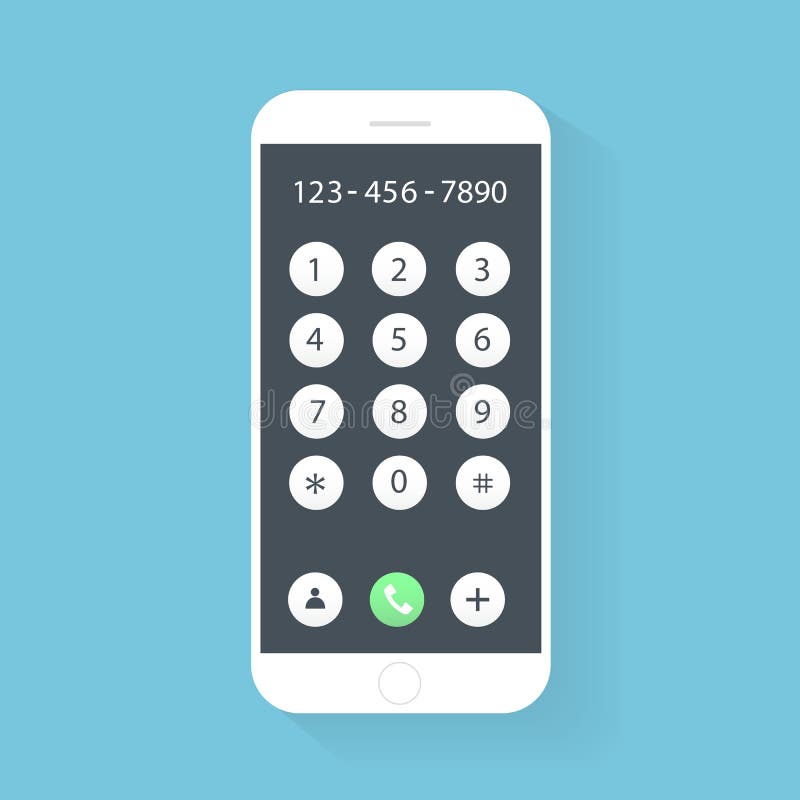 Conception instantanée avec la longue ombre le téléphone intelligent avec l'application d'appel sur l'écran, illustration d'éléme. Conception instantanée avec la longue ombre le téléphone intelligent avec l'application d'appel sur l'écran, élément de conception de vecteur